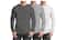 Galaxy By Harvic Long Sleeve Crew Neck Men's Egyptian Cotton-Blend T-Shirt 3 Pack